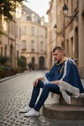 Unisex Denim, Fringe Cape Versatile for Many Occasions