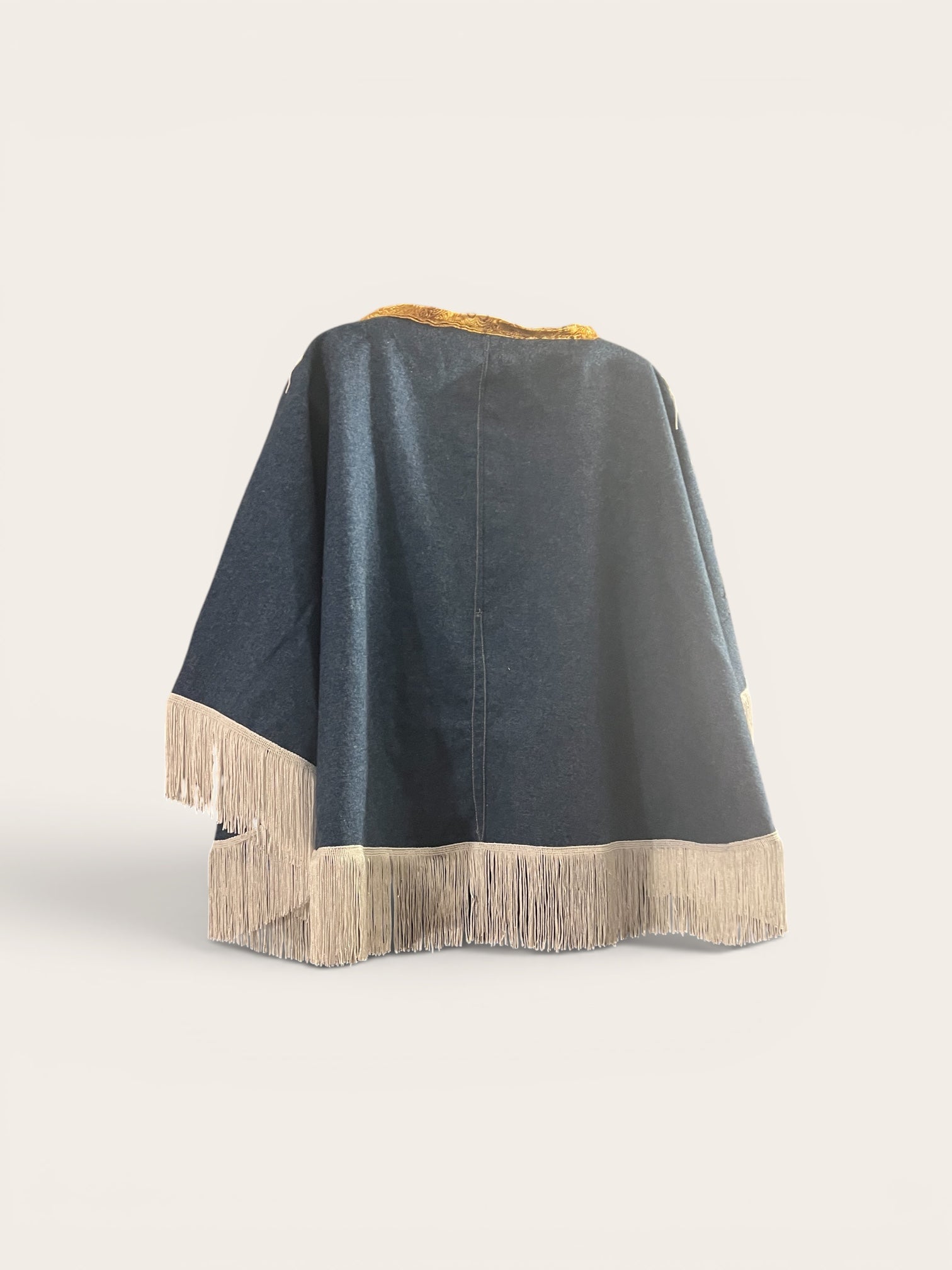 Unisex Denim, Fringe Cape Versatile for Many Occasions