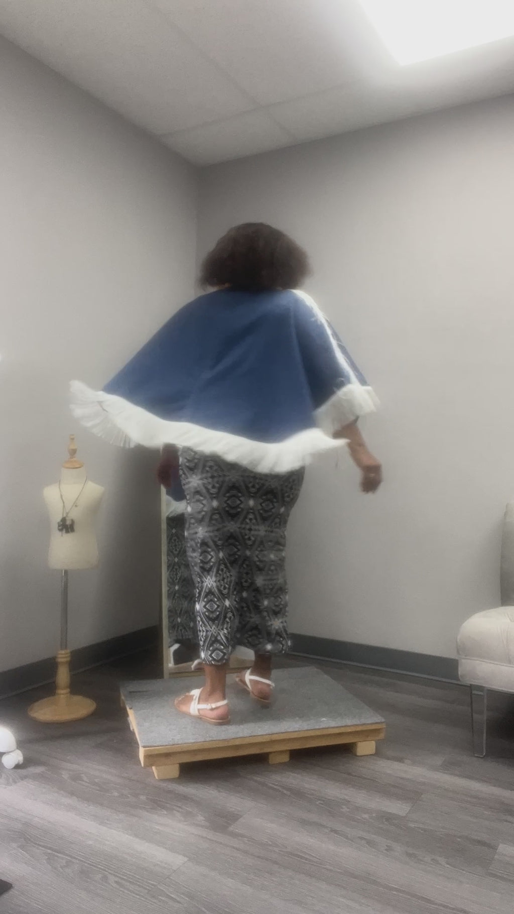 Unisex Denim, Fringe Cape Versatile for Many Occasions