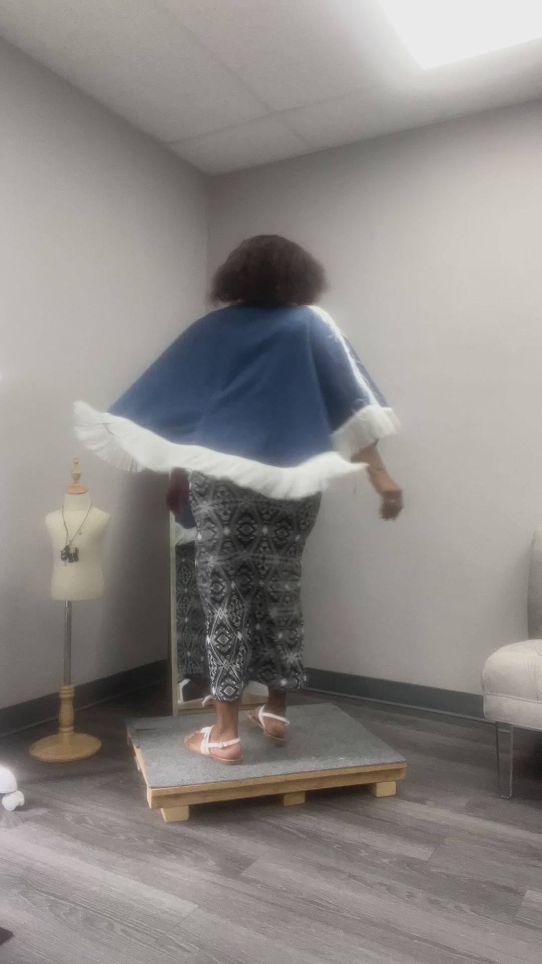 Unisex Denim, Fringe Cape Versatile for Many Occasions
